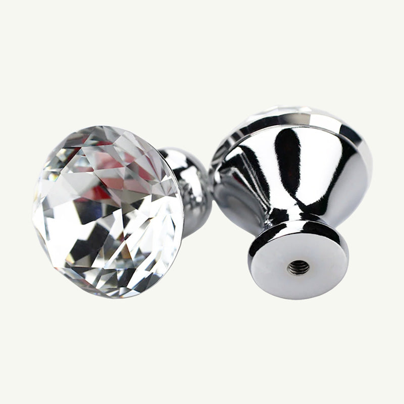 Puxador Cristal Shine 30mm Base Cromada - C2201