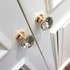 Puxador Cristal Shine 30mm Base Dourada - C2202