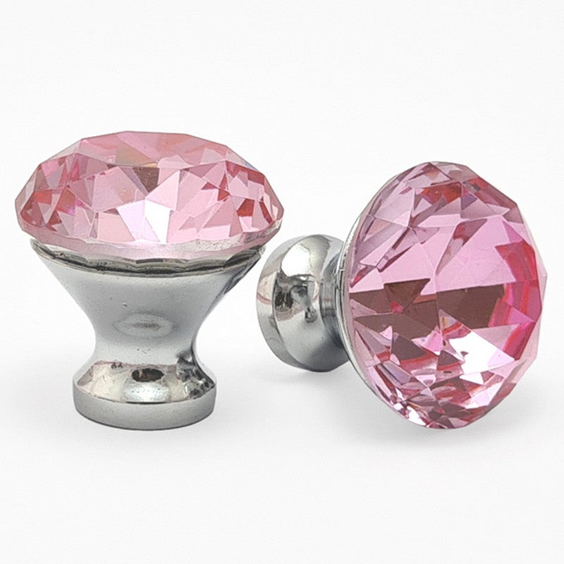 Puxador Cristal Shine 30mm Rosa Claro - C2205