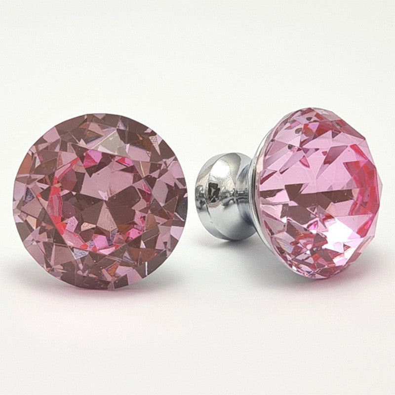 Puxador Cristal Shine 30mm Rosa Claro - C2205