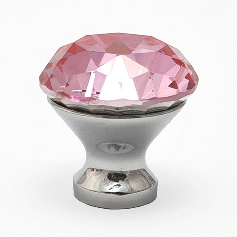 Puxador Cristal Shine 30mm Rosa Claro - C2205