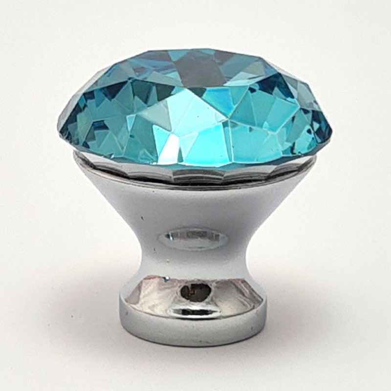 Puxador Cristal Shine 30mm Azul Turquesa - C2206