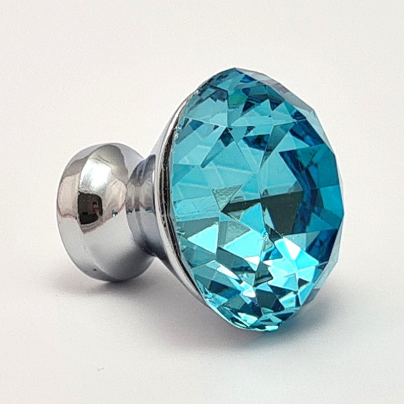 Puxador Cristal Shine 30mm Azul Turquesa - C2206