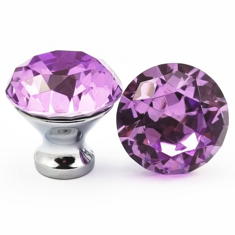Puxador Cristal Shine 30mm Roxo Claro - C2208