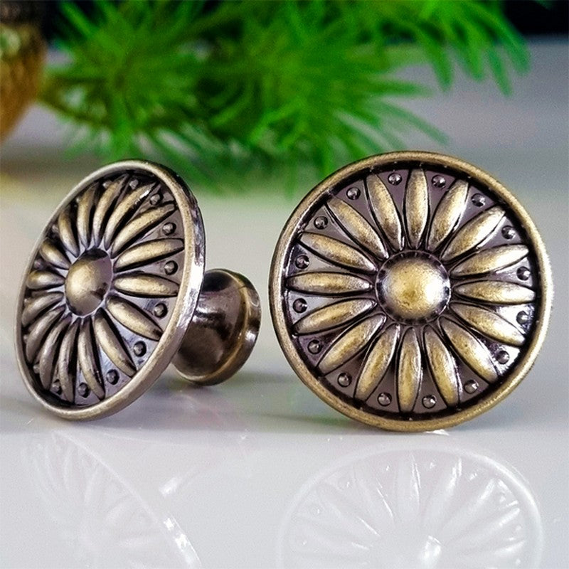 Puxador Metal Redondo Ouro Velho - C3031