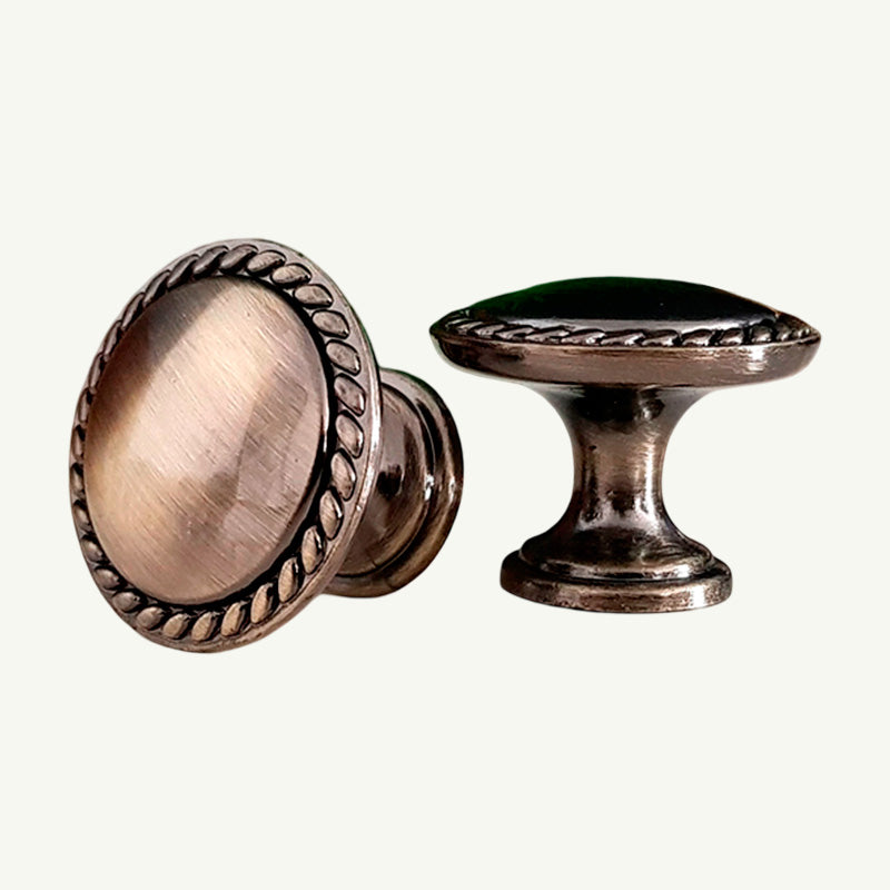 Puxador Gaveta Armário Metal Redondo Ouro Velho - C3032