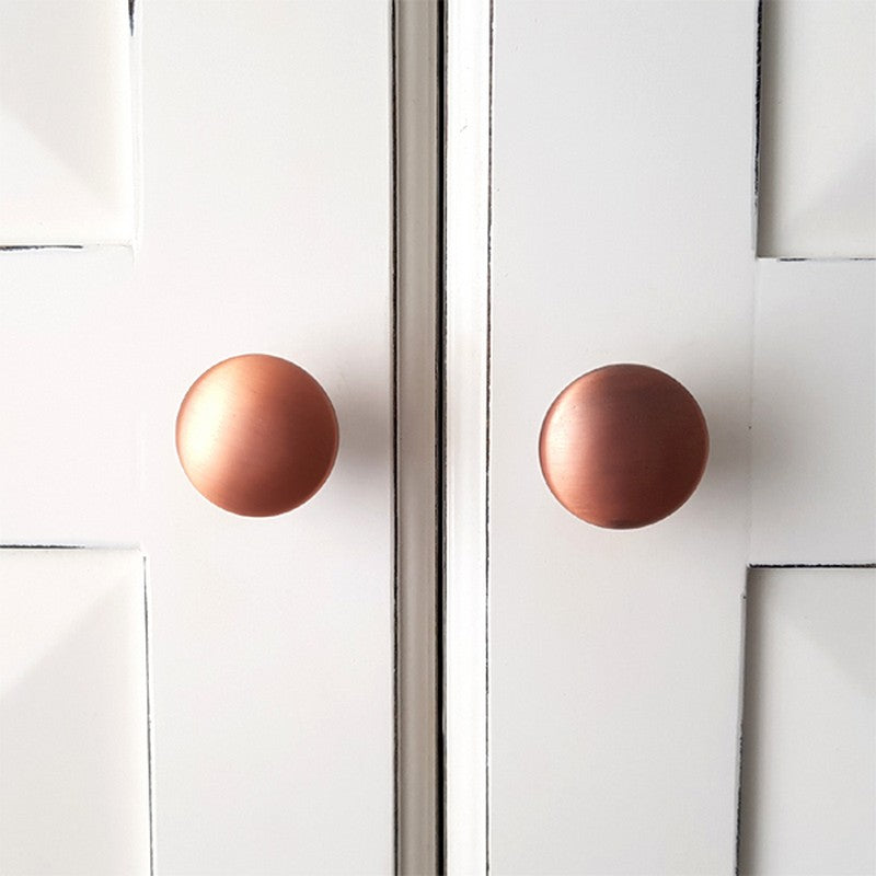 Puxador Ponto Gaveta Armário Cobre Antigo  - C3035