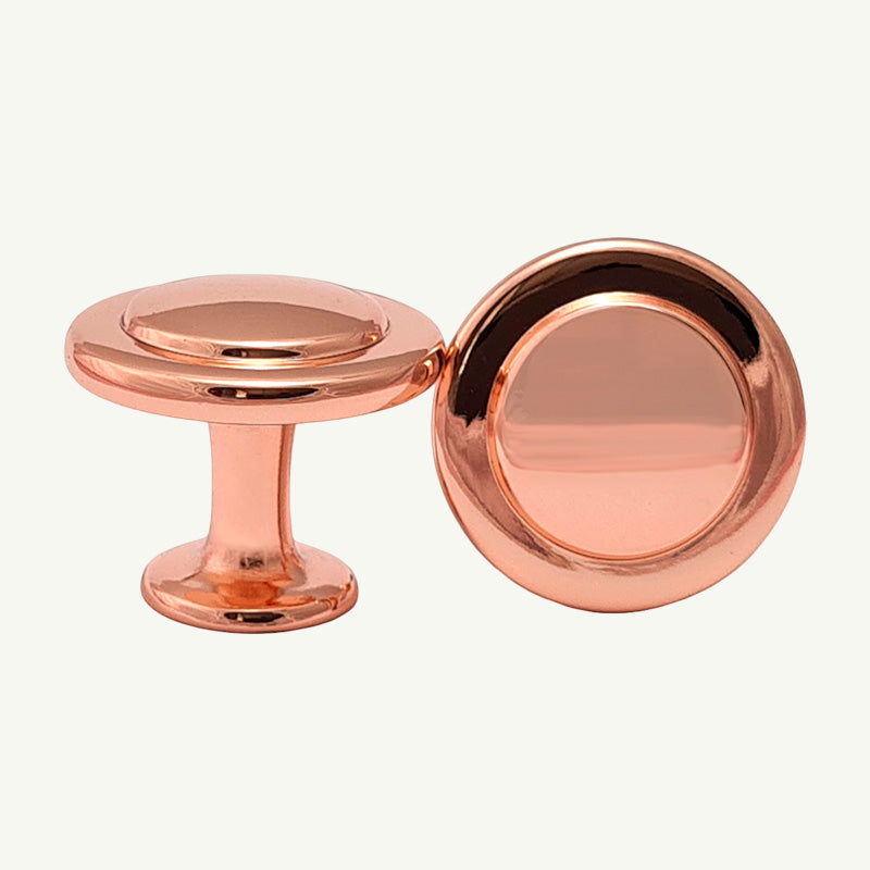 Puxador Ponto Gaveta Armário Rosegold Brilho - C3047