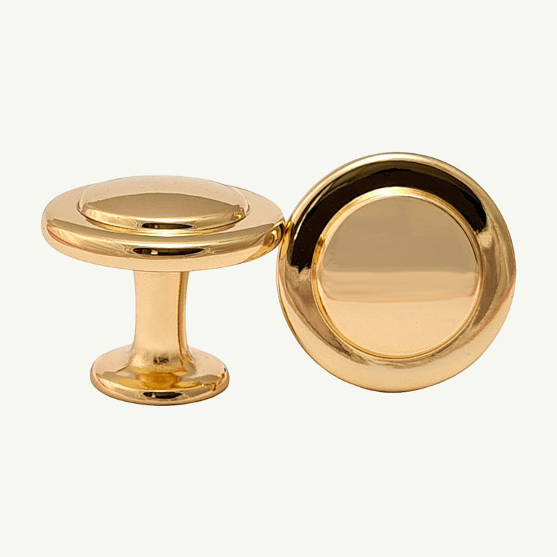 Puxador Ponto Gaveta Armário Dourado Brilho - C3074