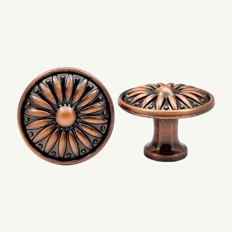 Puxador Ponto Gaveta Armário Cobre Antigo - C3081