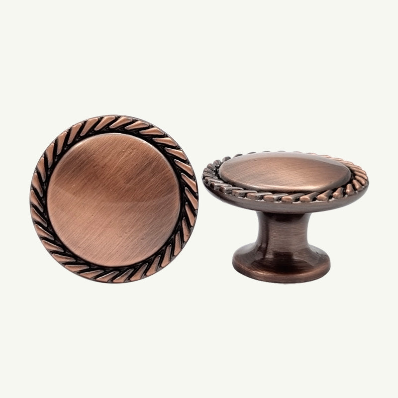 Puxador Ponto Gaveta Armário Cobre Antigo - C3082