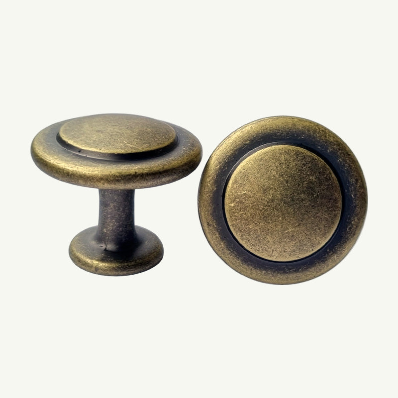 Puxador Ponto Gaveta Armário Ouro Velho Fosco - C3093