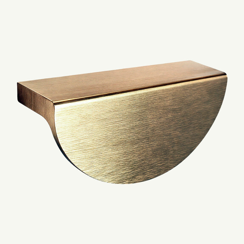 Puxador Gaveta Armário Meia Lua 96mm Dourado Escovado - C3160