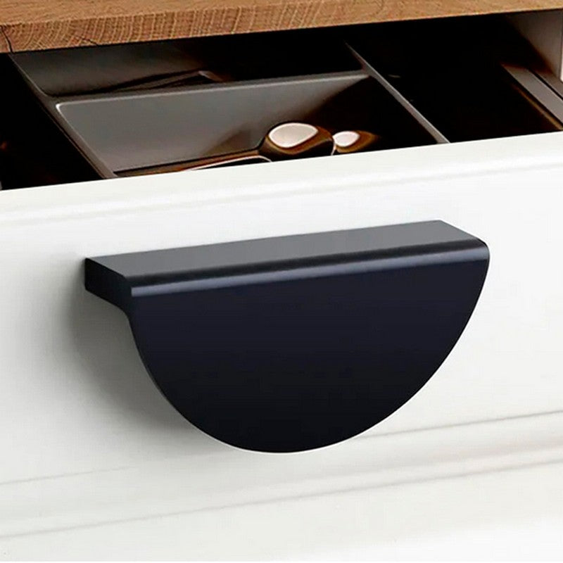 Puxador Meia Lua 96mm Preto Fosco - C3161