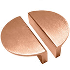 Puxador Meia Lua 96mm Cobre Rosê Escovado - C3167