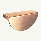Puxador Meia Lua 96mm Cobre Rosê Escovado - C3167