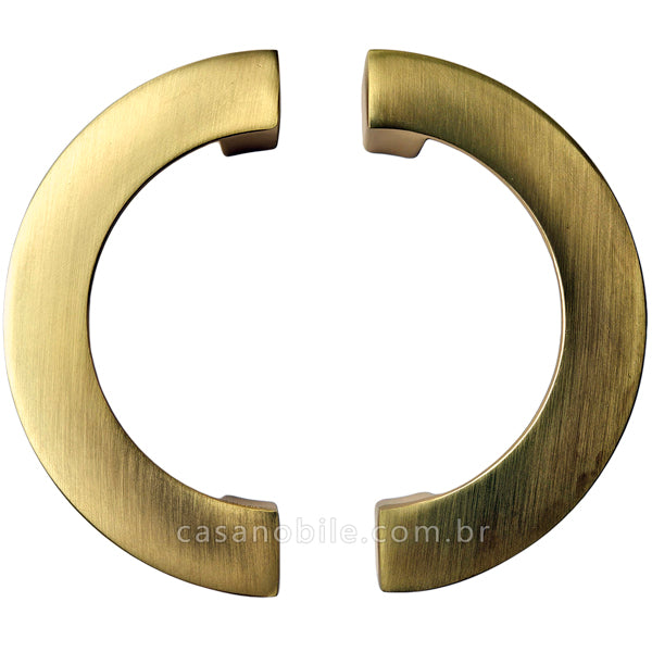 Puxador Meia Lua Arco 110mm Dourado Escovado - C3170