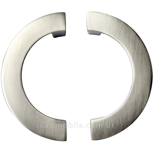 Puxador Meia Lua Arco 110mm Níquel Escovado - C3171