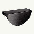 Puxador Gaveta Armário Meia Lua 96mm Preto Escovado - C3174