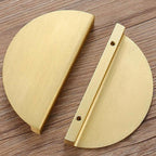 Puxador Meia Lua 96mm Dourado Escovado Claro - C3177