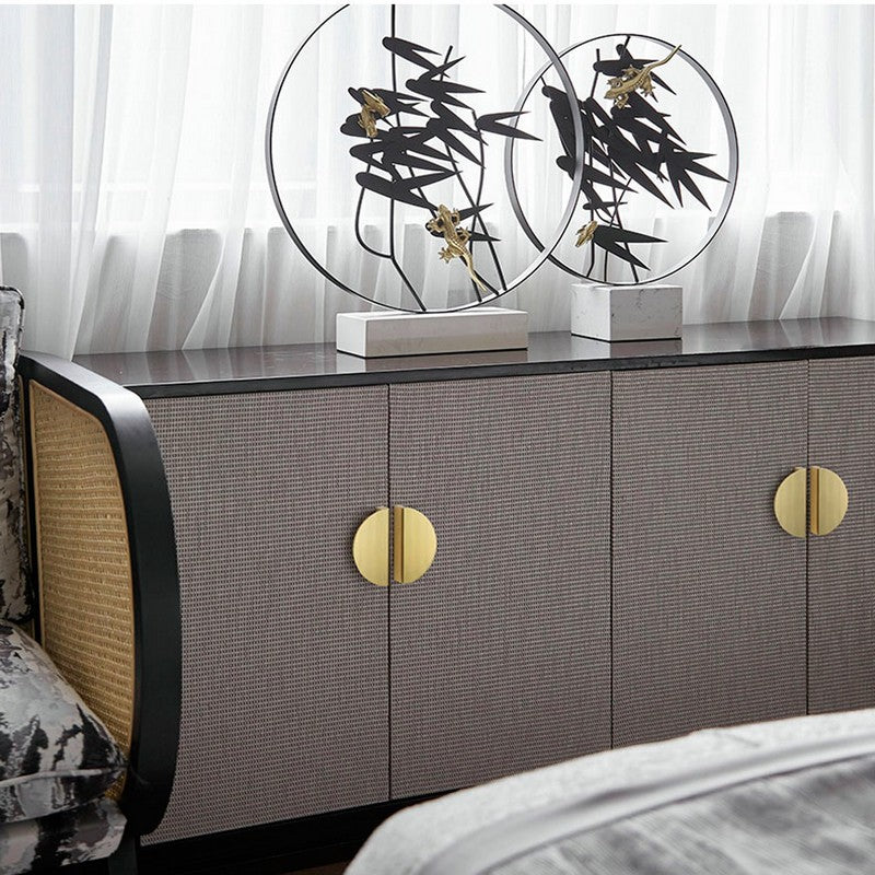 Puxador Meia Lua 96mm Dourado Escovado Claro - C3177