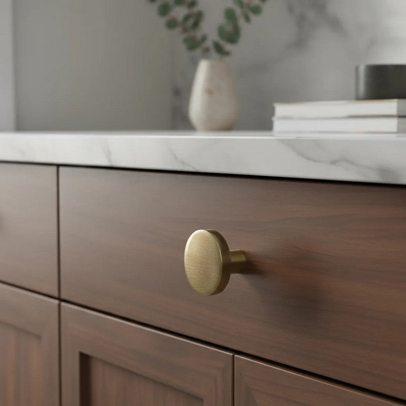 Puxador Ponto Gaveta Armário Ouro Velho - C3178