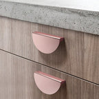 Puxador Gaveta Armário Meia Lua 96mm Rosê Rosegold Fosco - C3180