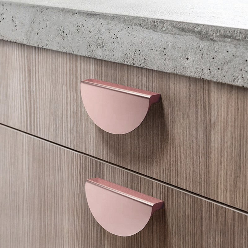 Puxador Meia Lua 96mm Rosê Rosegold Fosco Novo - C3180