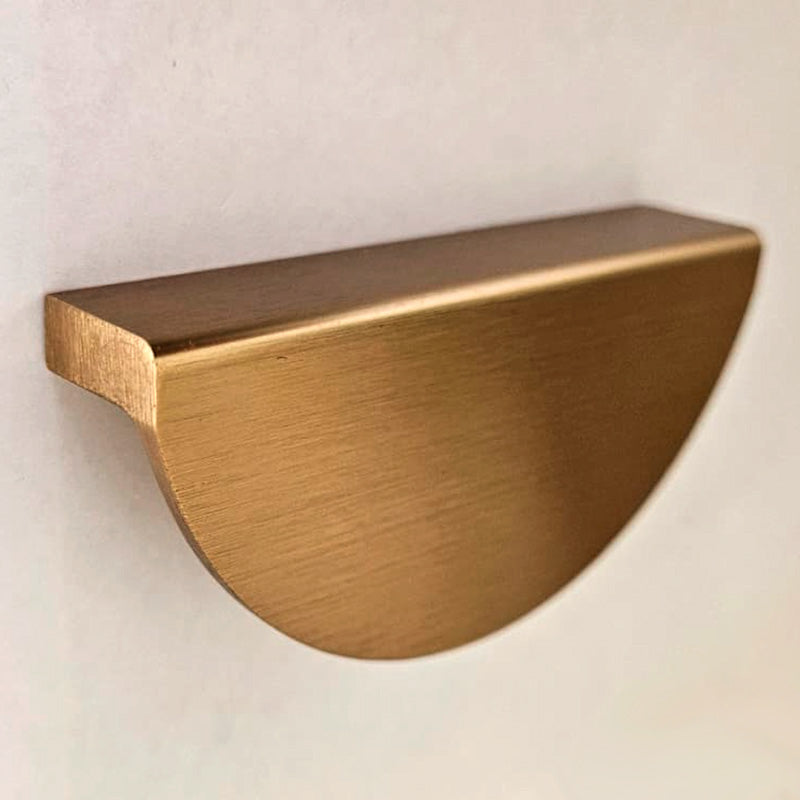 Puxador Gaveta Armário Meia Lua 96mm Dourado Champagne Gold - C3182