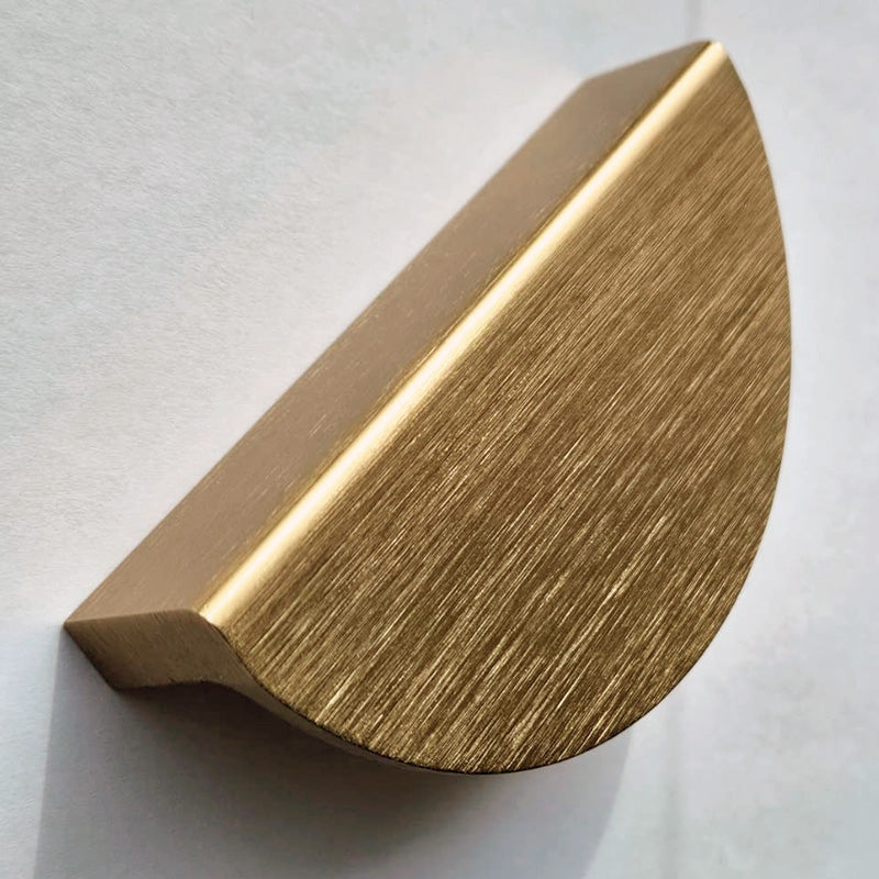 Puxador Gaveta Armário Meia Lua 96mm Dourado Champagne Gold - C3182