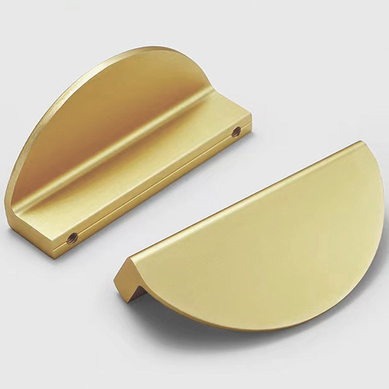 Puxador Gaveta Armário Meia Lua 96mm Dourado Fosco - C3183