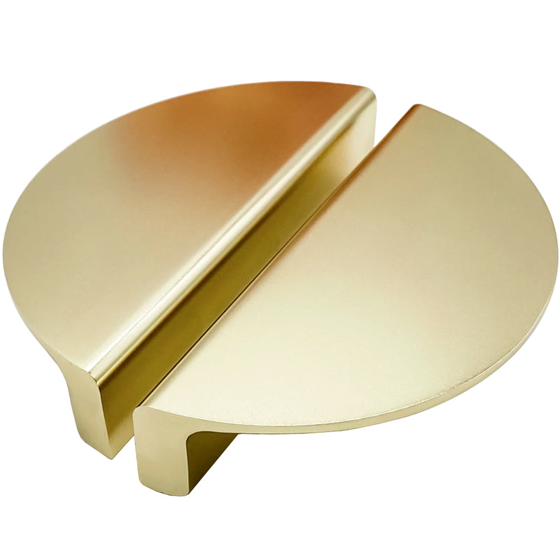 Puxador Gaveta Armário Meia Lua 96mm Dourado Fosco - C3183