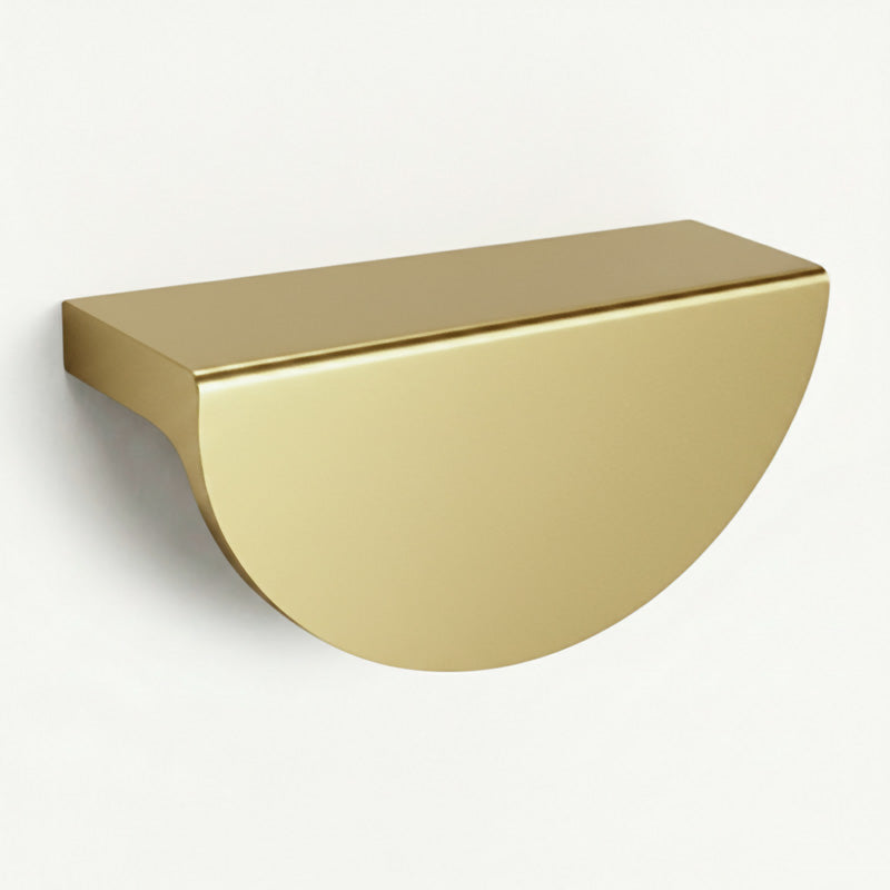 Puxador Gaveta Armário Meia Lua 96mm Dourado Fosco - C3183