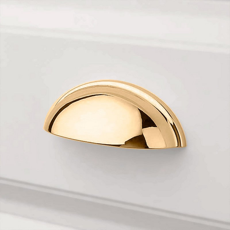 Puxador Metal Concha Dourada Brilho - C3202