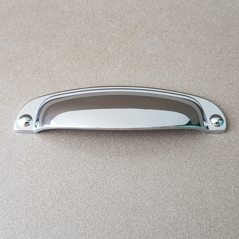 Puxador Metal Concha Cromado 108mm - C3208