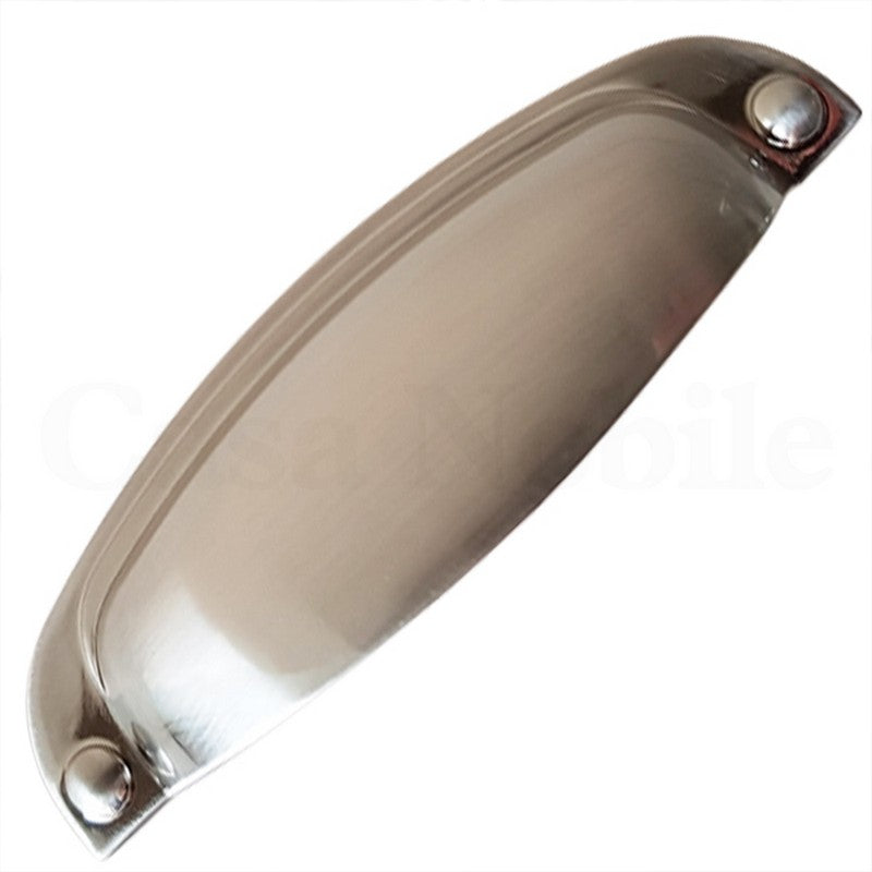 Puxador Metal Concha Níquel Escovado 108mm - C3209