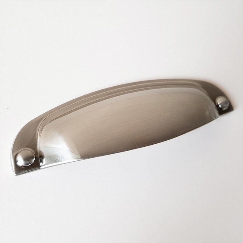 Puxador Metal Concha Níquel Escovado 108mm - C3209