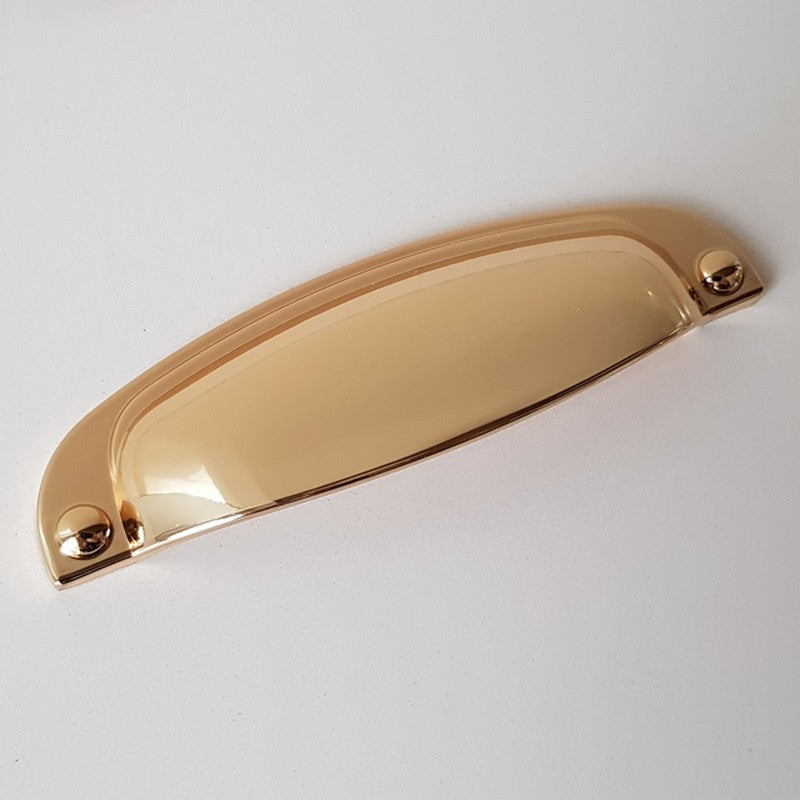 Puxador Metal Concha Dourado Brilho 108mm - C3210