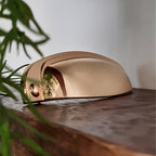 Puxador Metal Concha Dourado Brilho 108mm - C3210