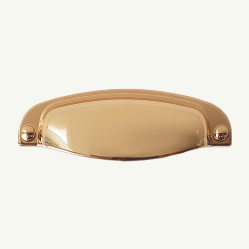 Puxador Metal Concha Dourado Brilho 108mm - C3210