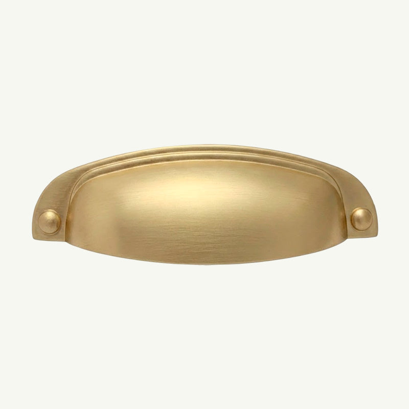 Puxador Metal Concha Dourado Escovado 108mm - C3211