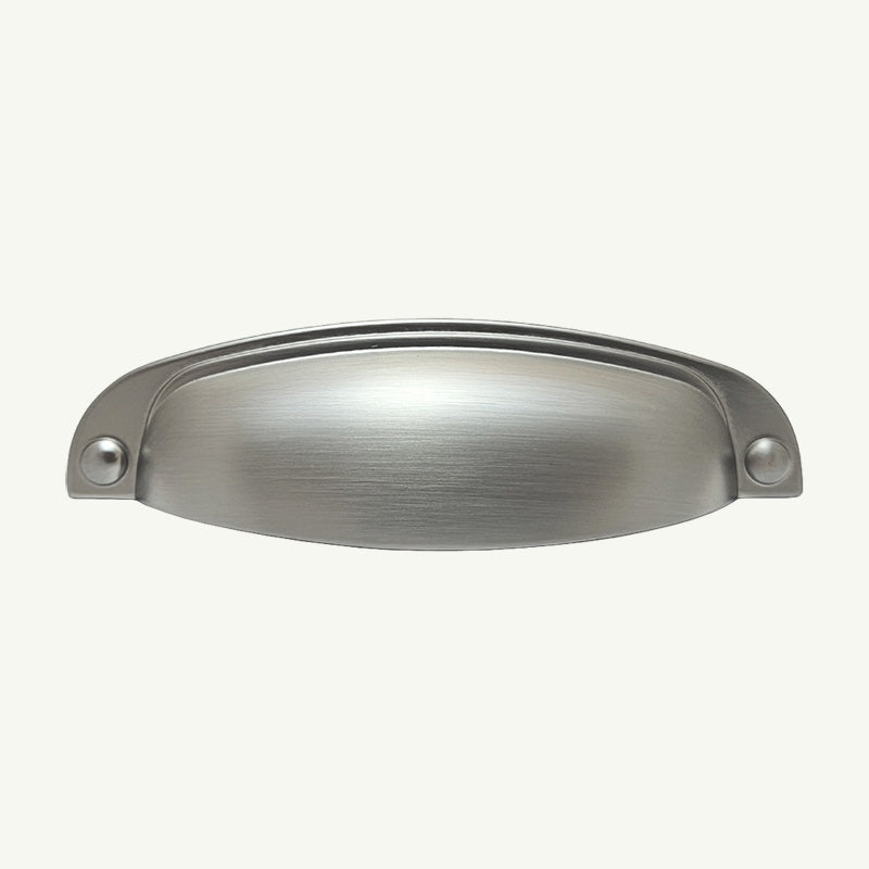 Puxador Metal Concha Níquel Escovado Fosco 108mm - C3213