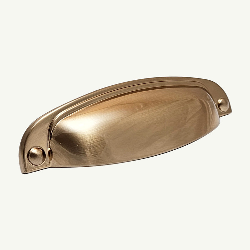 Puxador Metal Concha Dourado Gold Champagne 108mm - C3215