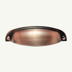 Puxador Metal Concha Cobre Antigo Semi Brilho 108mm - C3216