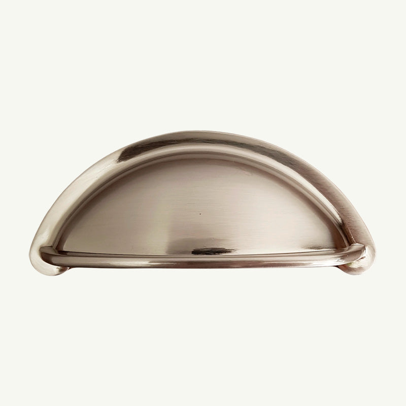 Puxador Metal Concha Níquel Escovado 76mm - C3218