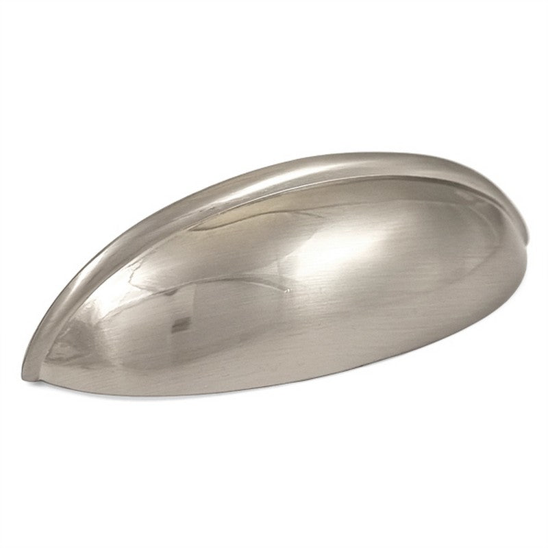 Puxador Metal Concha Níquel Escovado Fosco 84mm - C3246