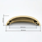 Puxador Metal Concha Dourado Brilho 84mm - C3247