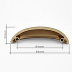 Puxador Metal Concha Dourado Fosco 84mm - C3248