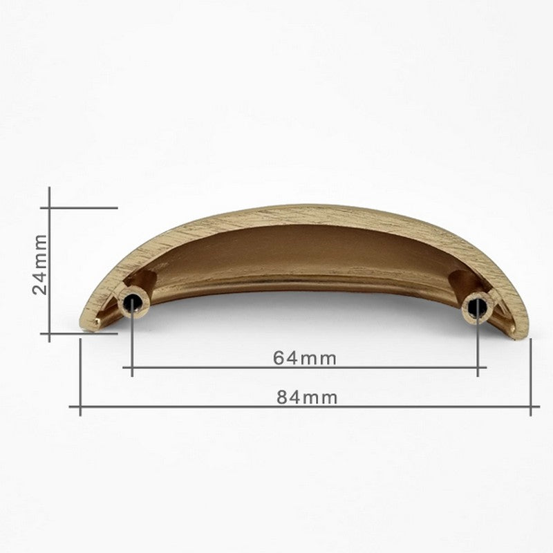 Puxador Metal Concha Dourado Fosco 84mm - C3248