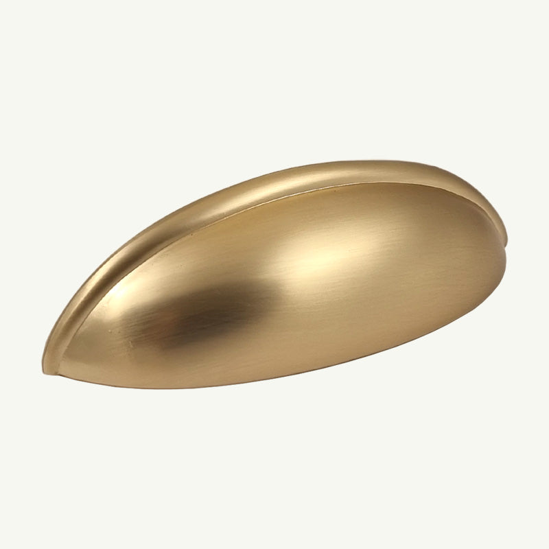 Puxador Metal Concha Dourado Fosco 84mm - C3248